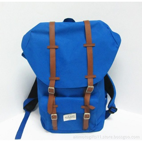 Navy blue Backpack PU leather Travel bag Schoolbag Teens prefer products Student bag Portable bag Computer bag Adult backpack Ja